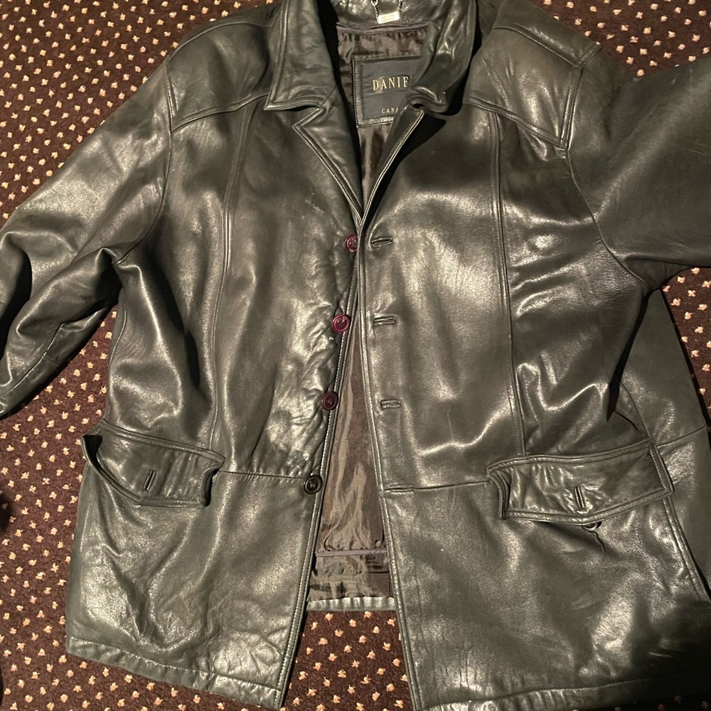 real leather winter jacket